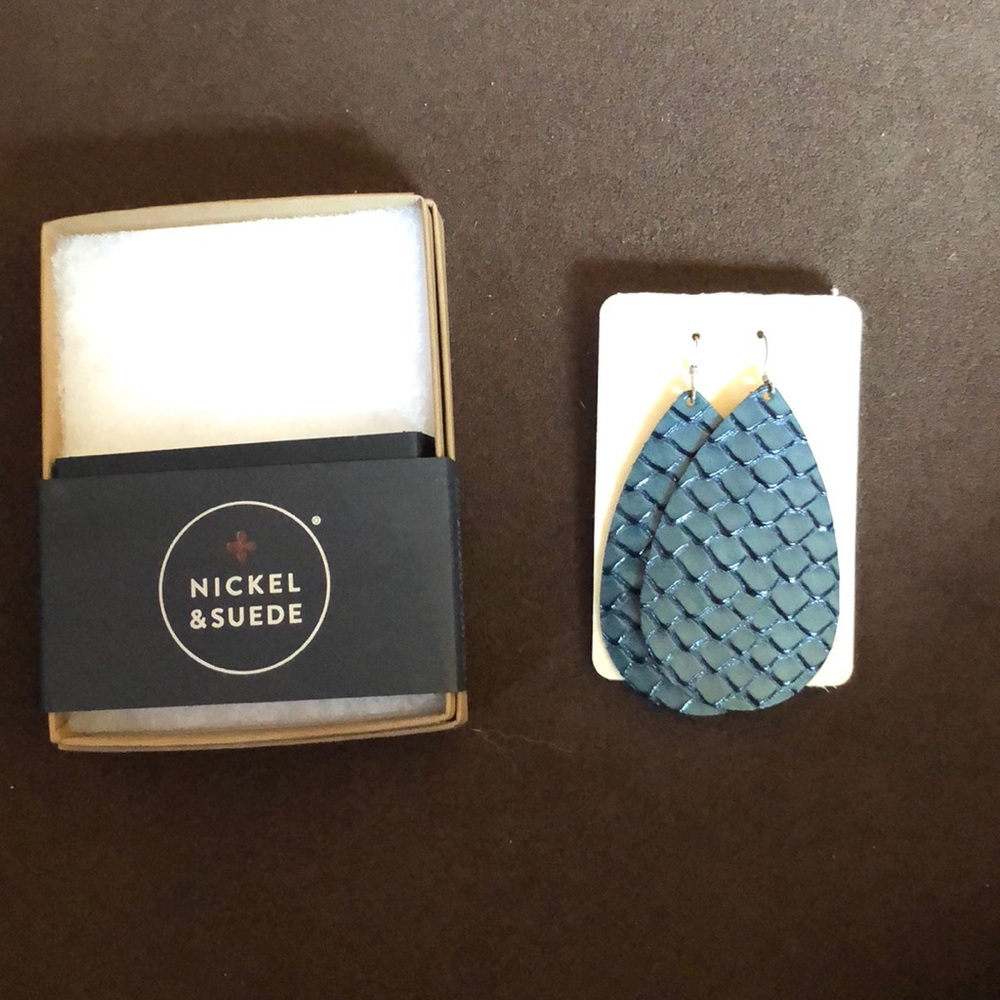 Nickel and Suede Earrings